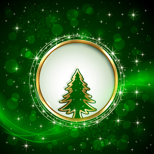 Golden Frame Weihnachten Baum Glanzend Hintergrund Vektor Free Vector Downloads Site Geben