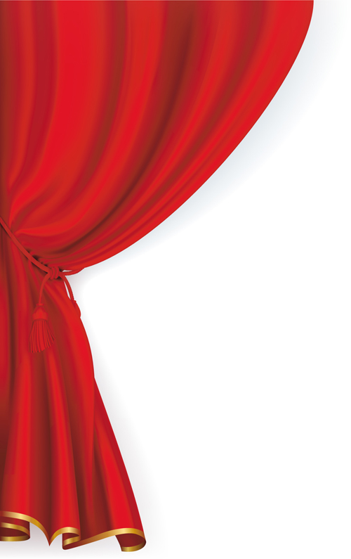 赤 ステージ カーテン デザイン ベクター グラフィック 03 無料ベクター素材サイトのサシアゲル