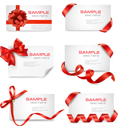 赤 リボン と クリスマス カード ベクター 素材 01 無料ベクター素材サイトのサシアゲル