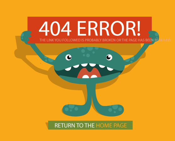 面白い 404 エラー ページ デザイン ベクター 03 無料ベクター素材サイトのサシアゲル