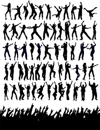 人々 ダンス シルエット ベクター アート 01 無料ベクター素材サイトのサシアゲル