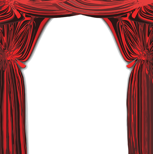赤 ステージ カーテン デザイン ベクター グラフィック 04 無料ベクター素材サイトのサシアゲル